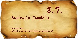 Buchvald Tamás névjegykártya
